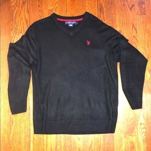 Soft V-neck US Polo Pullover Sweater